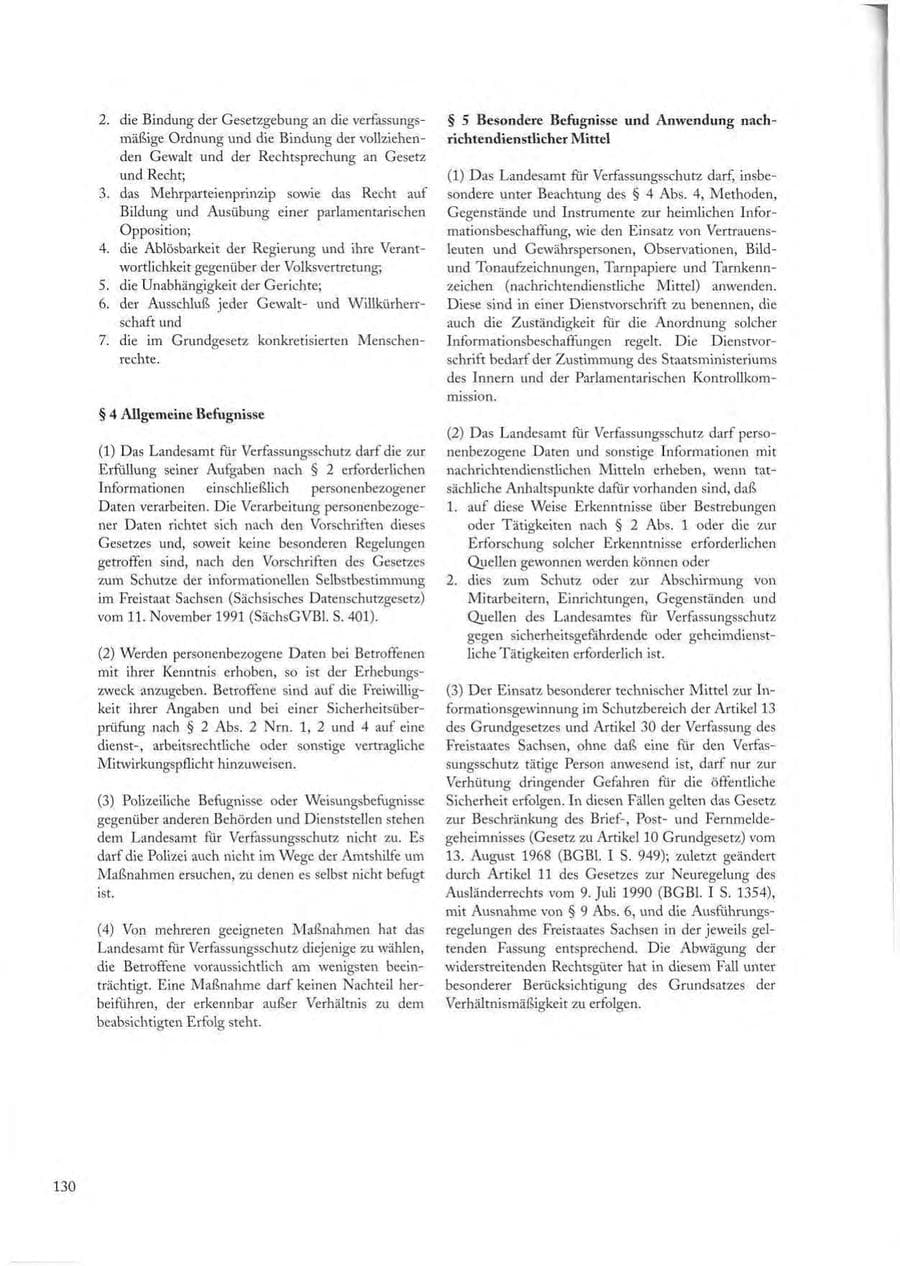 Seite 130 des Verfassungsschutzbericht 1997 Sachsen