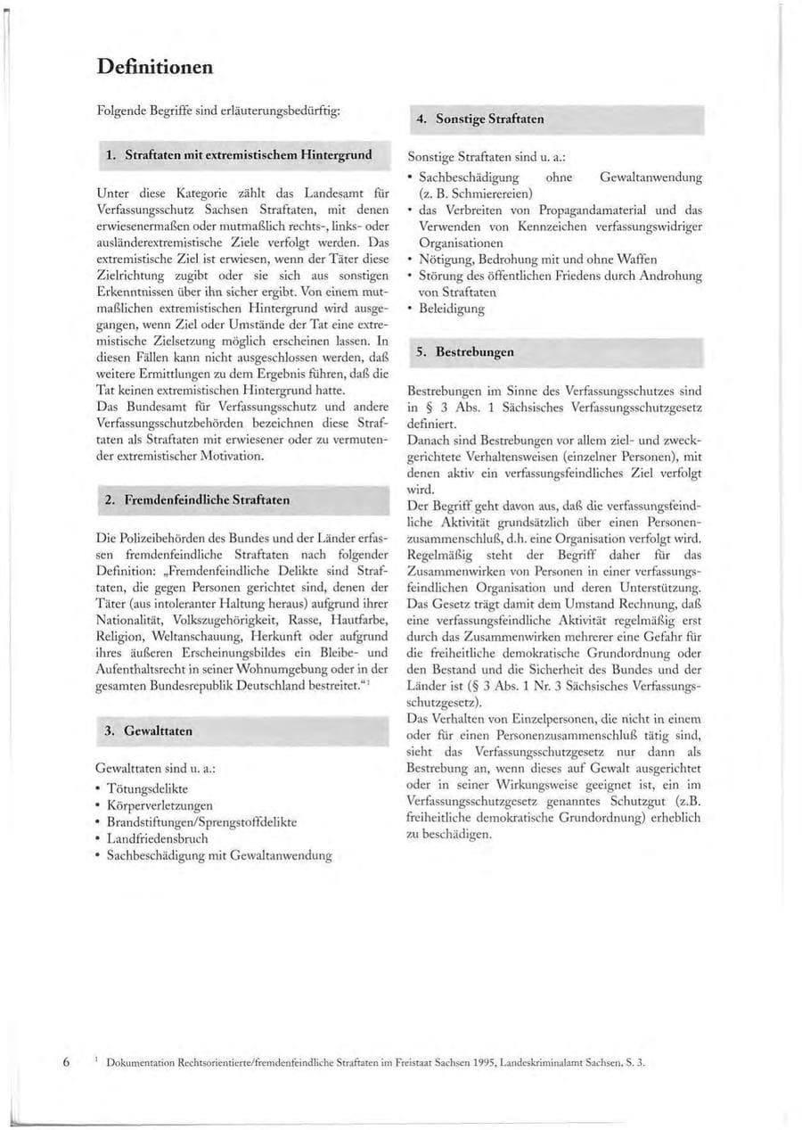 Seite 6 des Verfassungsschutzbericht 1997 Sachsen