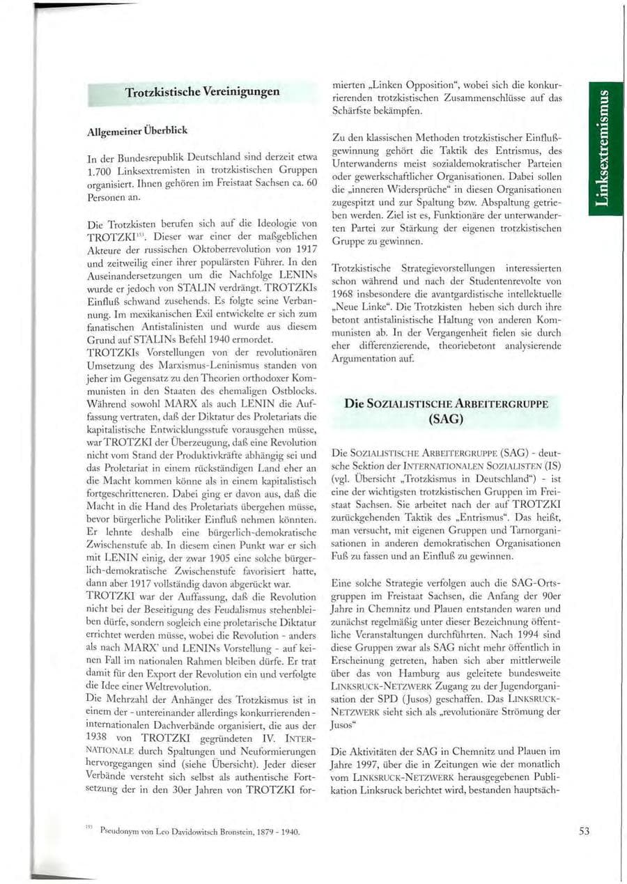 Seite 53 des Verfassungsschutzbericht 1997 Sachsen