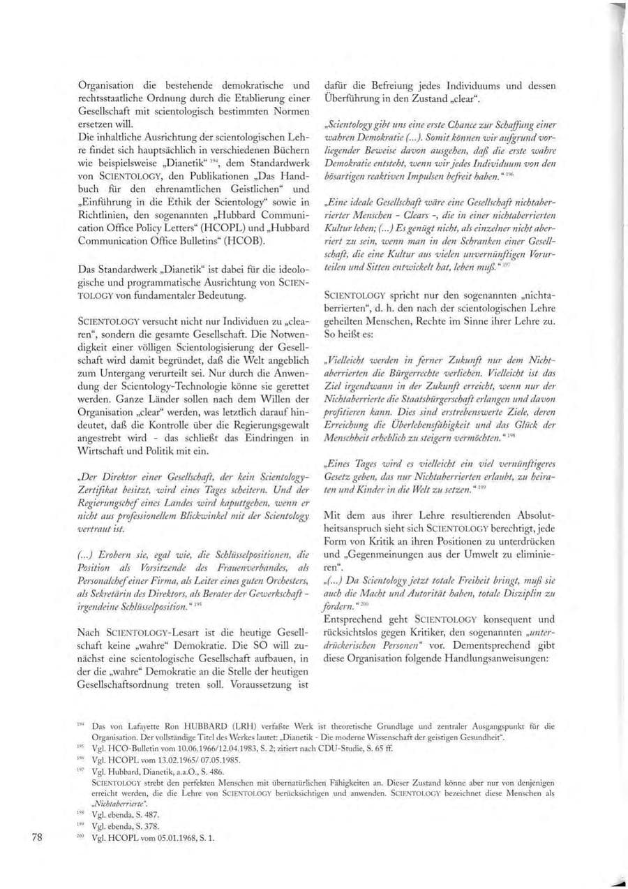 Seite 78 des Verfassungsschutzbericht 1997 Sachsen
