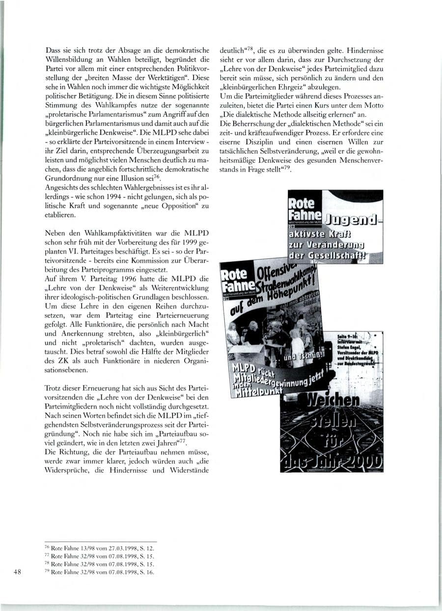 Seite 49 des Verfassungsschutzbericht 1998 Sachsen