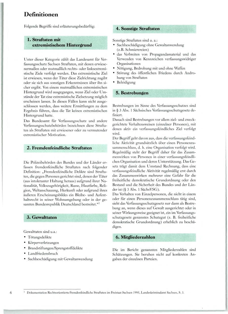 Seite 7 des Verfassungsschutzbericht 1998 Sachsen