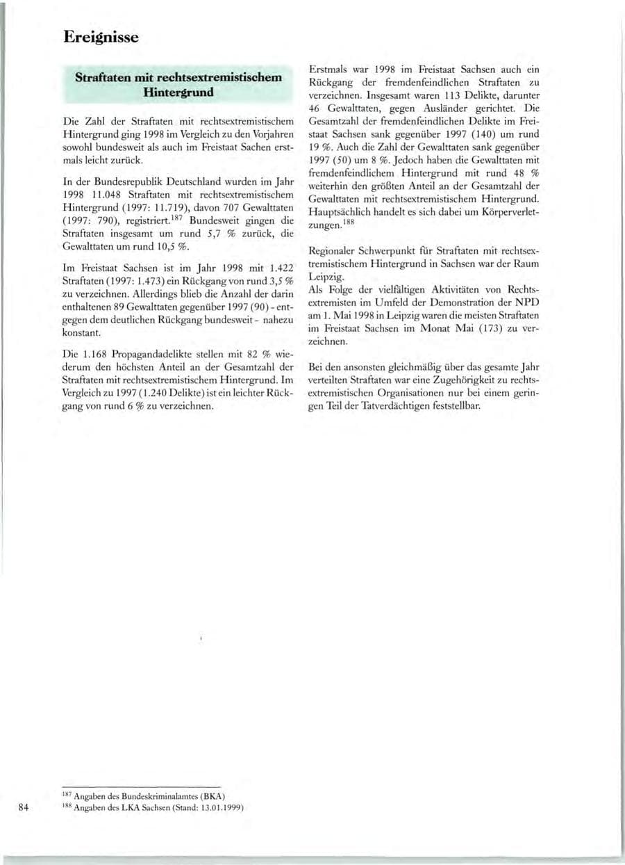 Seite 81 des Verfassungsschutzbericht 1998 Sachsen