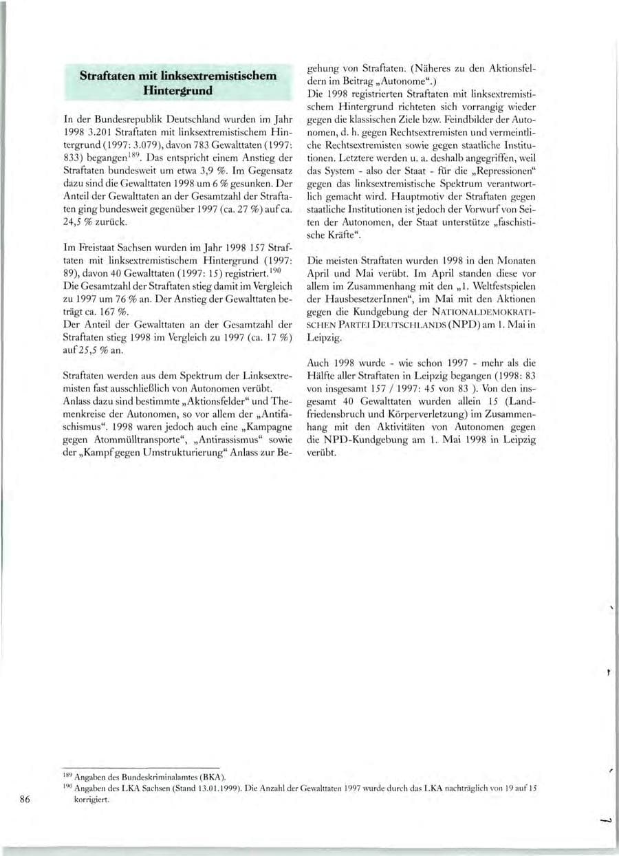 Seite 83 des Verfassungsschutzbericht 1998 Sachsen