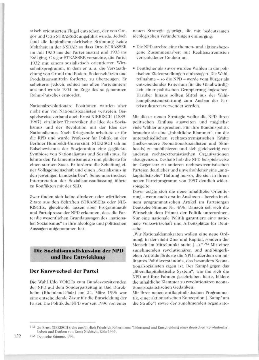 Seite 124 des Verfassungsschutzbericht 1999 Sachsen