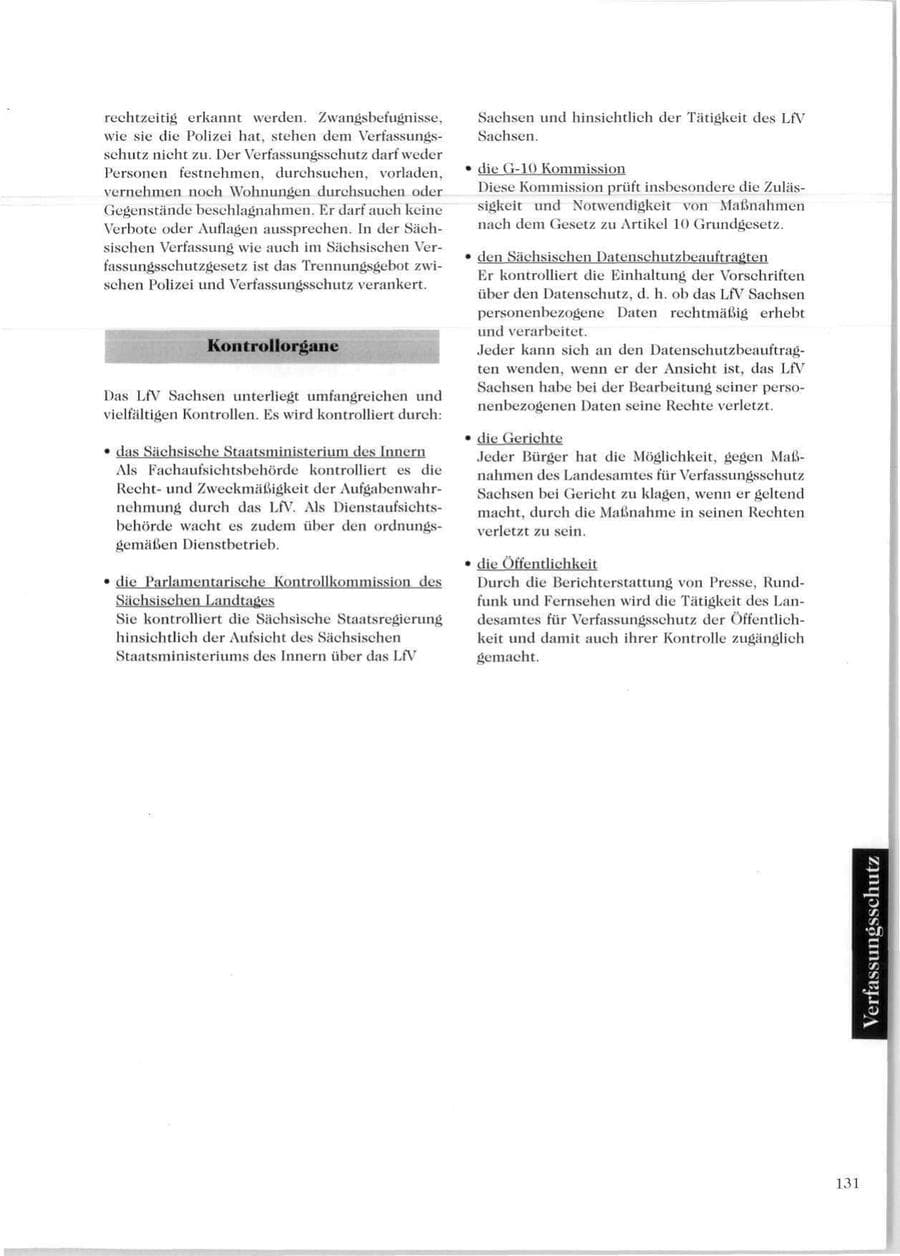 Seite 133 des Verfassungsschutzbericht 1999 Sachsen