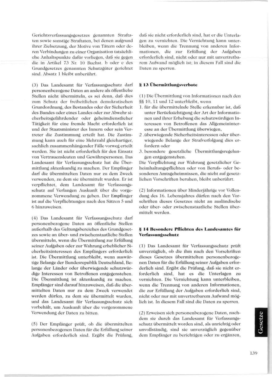 Seite 141 des Verfassungsschutzbericht 1999 Sachsen