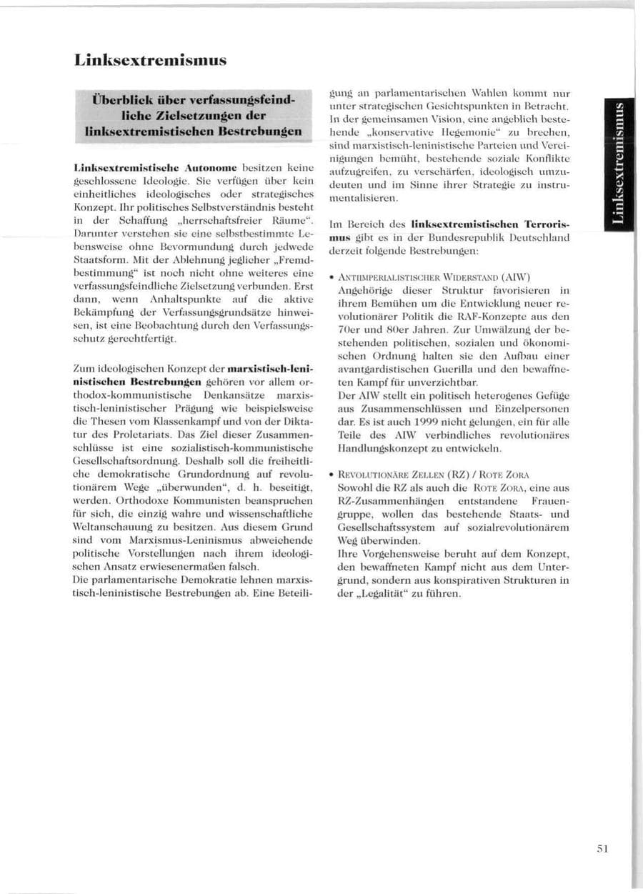 Seite 53 des Verfassungsschutzbericht 1999 Sachsen