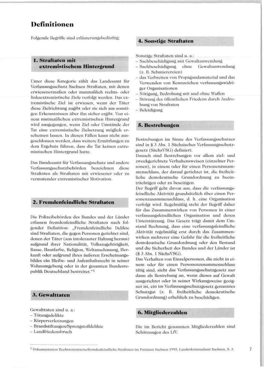Seite 9 des Verfassungsschutzbericht 1999 Sachsen