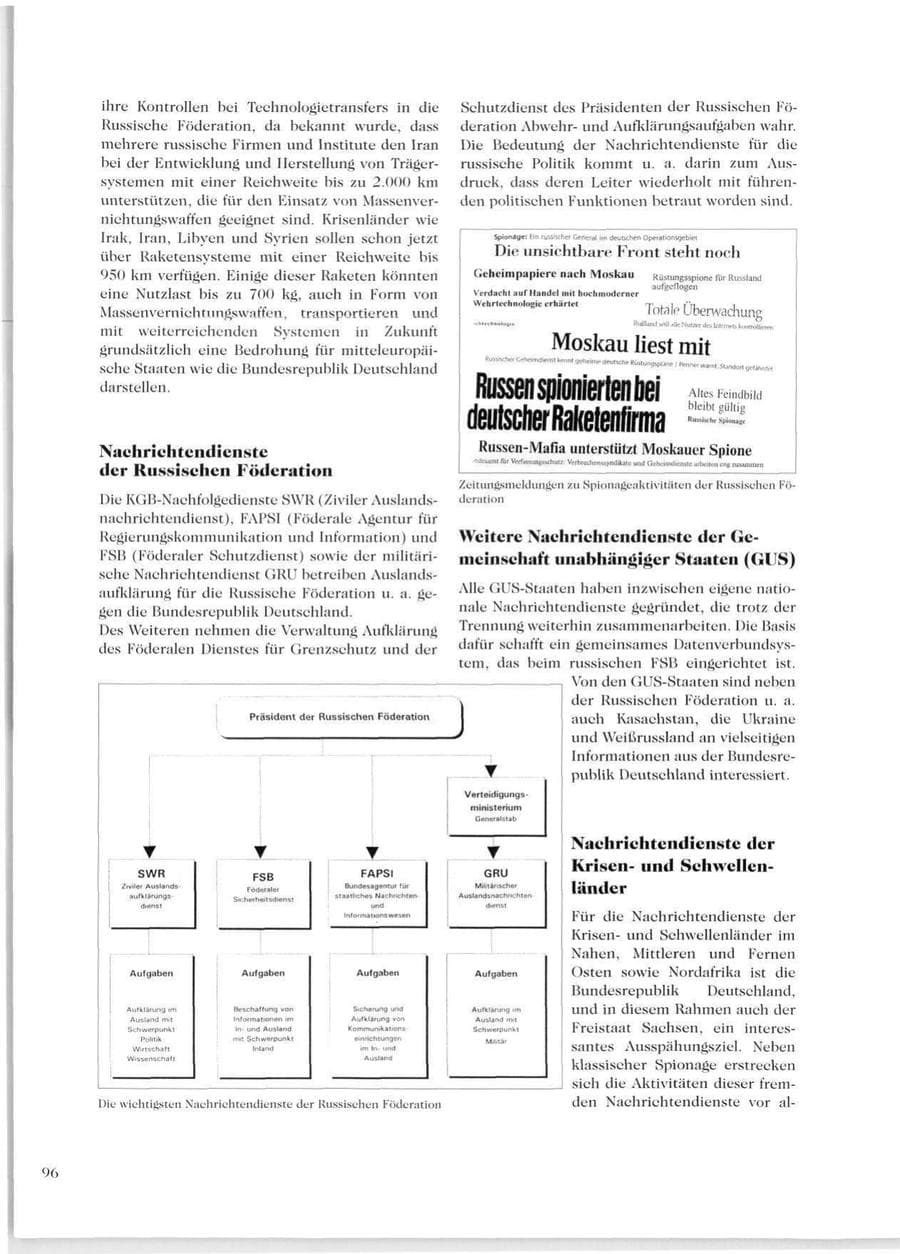 Seite 98 des Verfassungsschutzbericht 1999 Sachsen