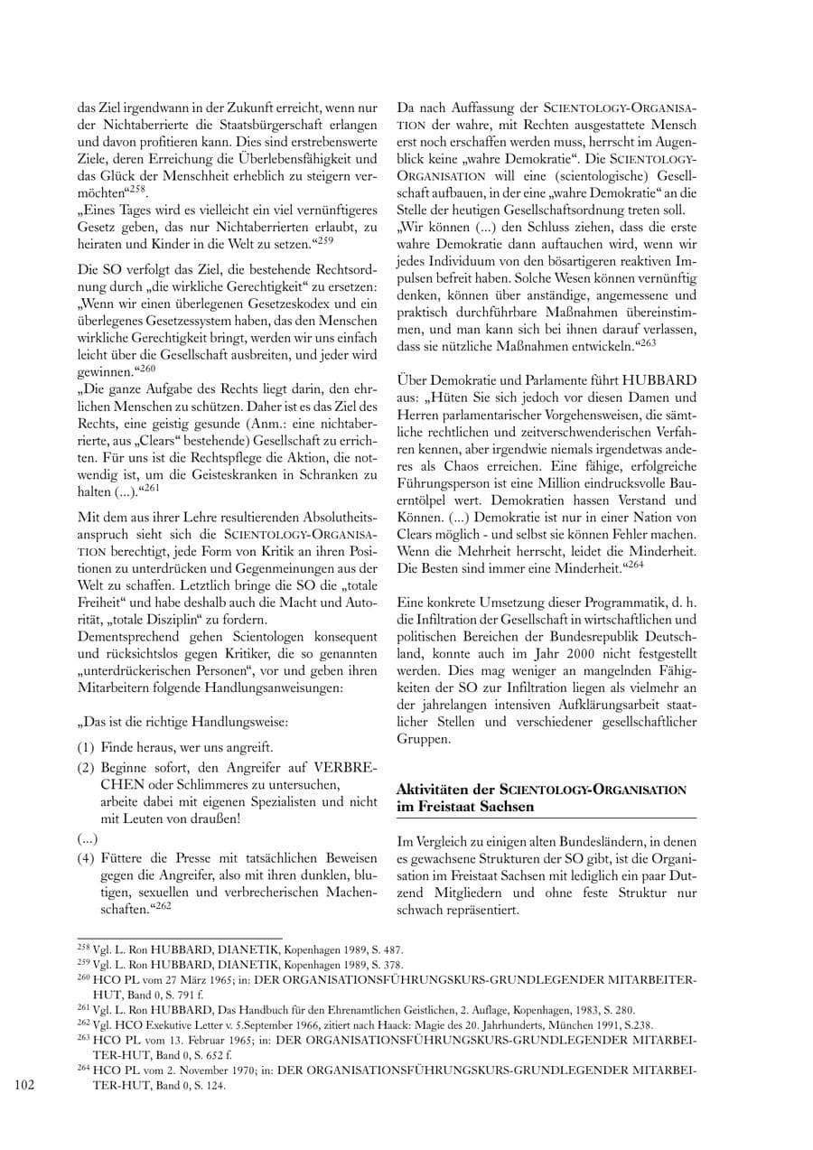 Seite 102 des Verfassungsschutzbericht 2000 Sachsen