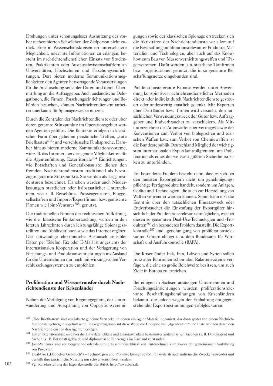 Seite 104 des Verfassungsschutzbericht 2002 Sachsen