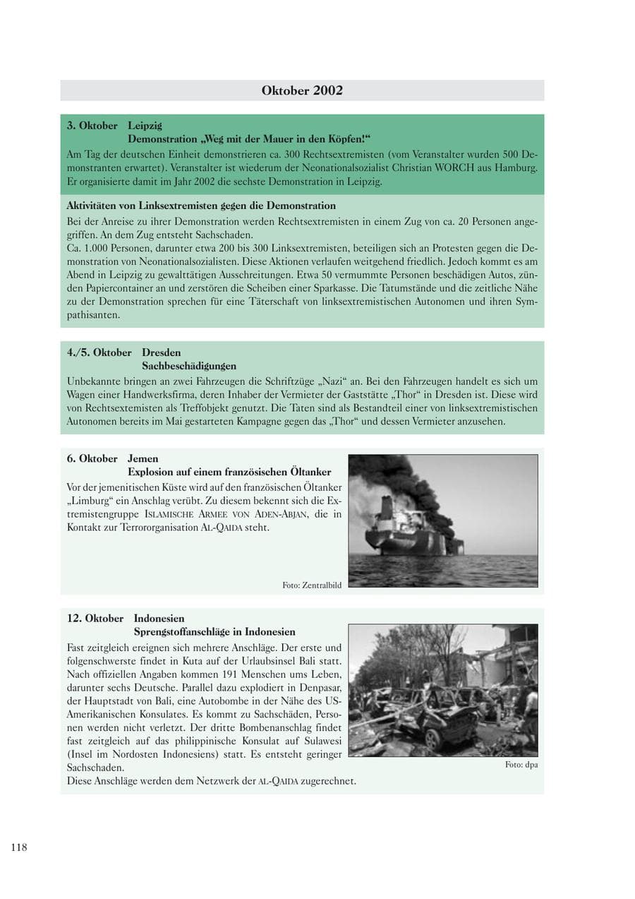 Seite 120 des Verfassungsschutzbericht 2002 Sachsen