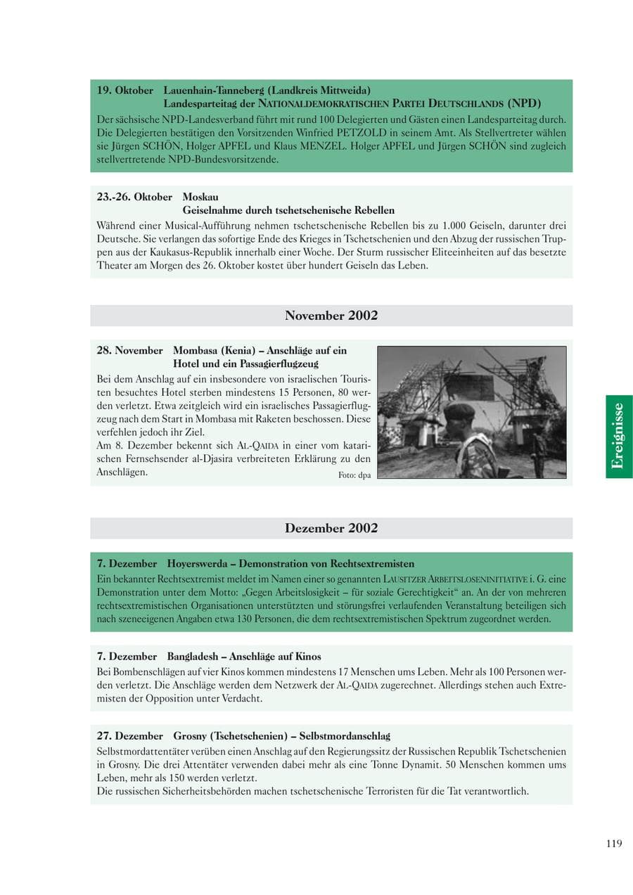 Seite 121 des Verfassungsschutzbericht 2002 Sachsen