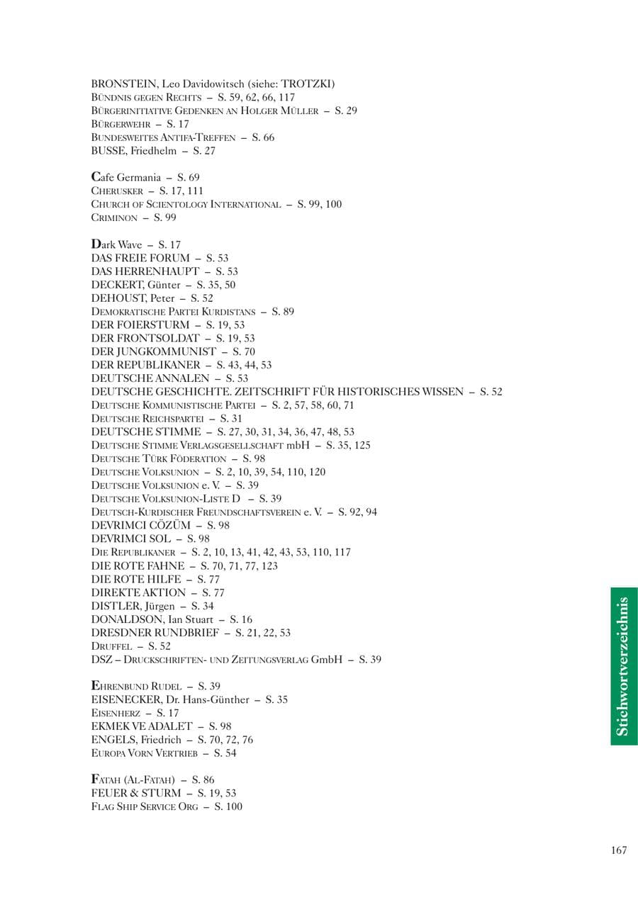 Seite 169 des Verfassungsschutzbericht 2002 Sachsen