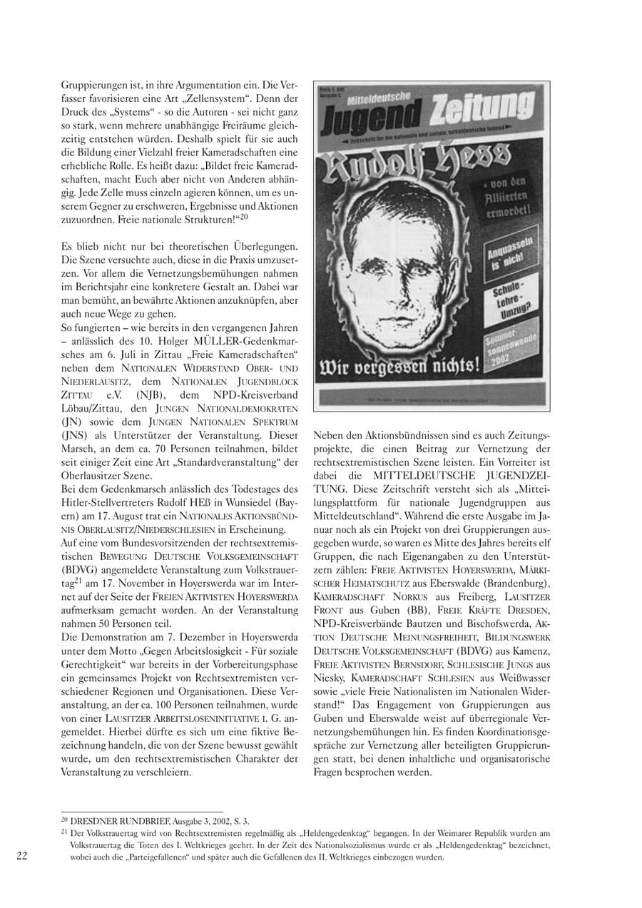 Seite 24 des Verfassungsschutzbericht 2002 Sachsen