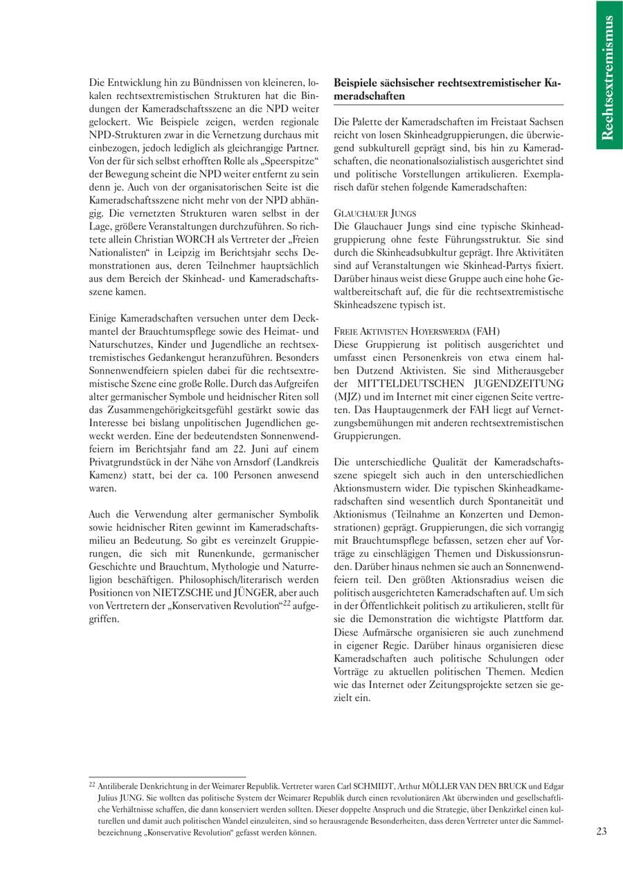 Seite 25 des Verfassungsschutzbericht 2002 Sachsen