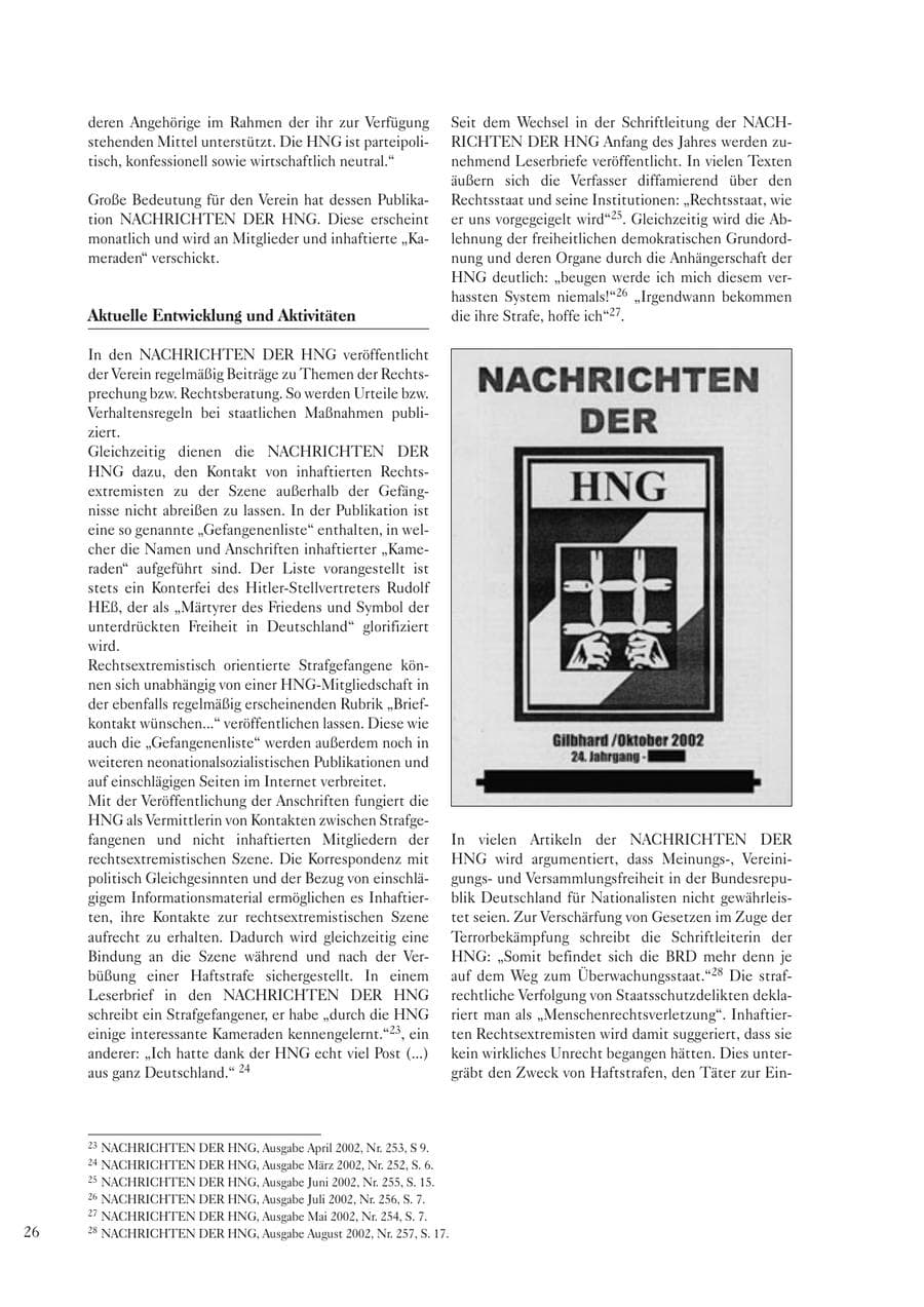 Seite 28 des Verfassungsschutzbericht 2002 Sachsen