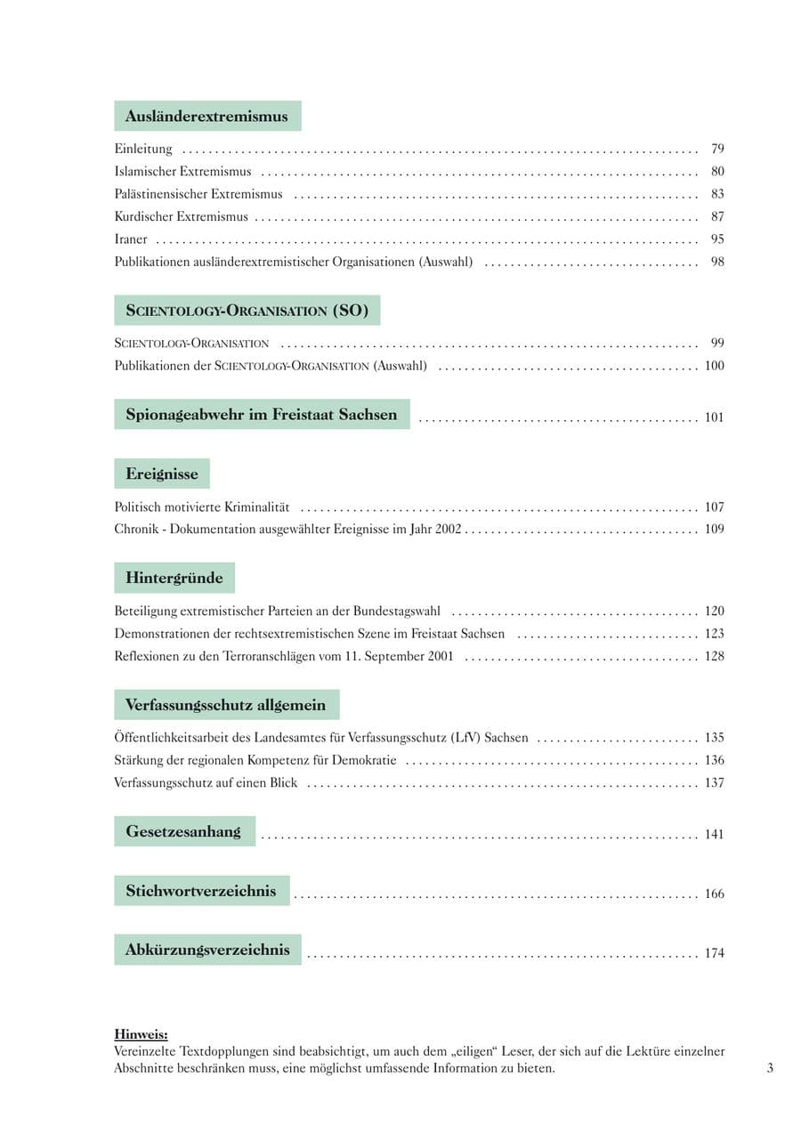 Seite 5 des Verfassungsschutzbericht 2002 Sachsen