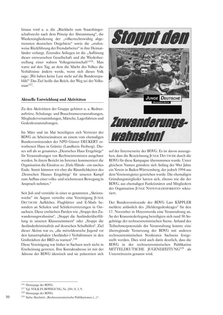Seite 52 des Verfassungsschutzbericht 2002 Sachsen