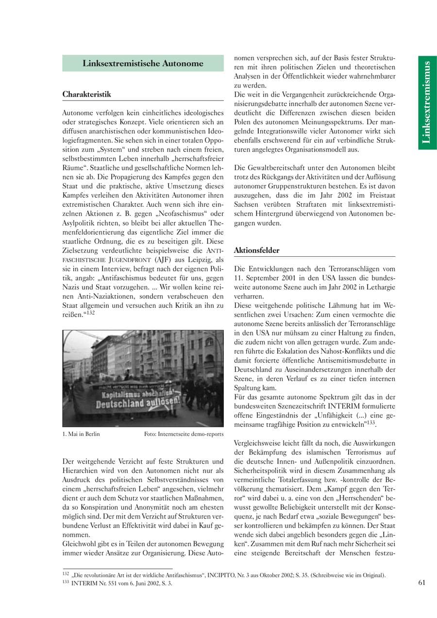 Seite 63 des Verfassungsschutzbericht 2002 Sachsen