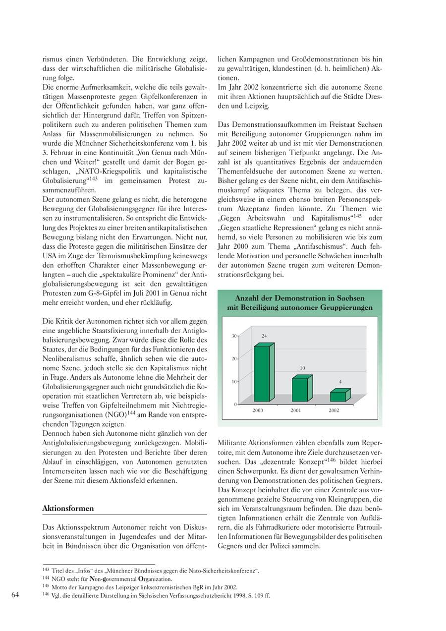 Seite 66 des Verfassungsschutzbericht 2002 Sachsen
