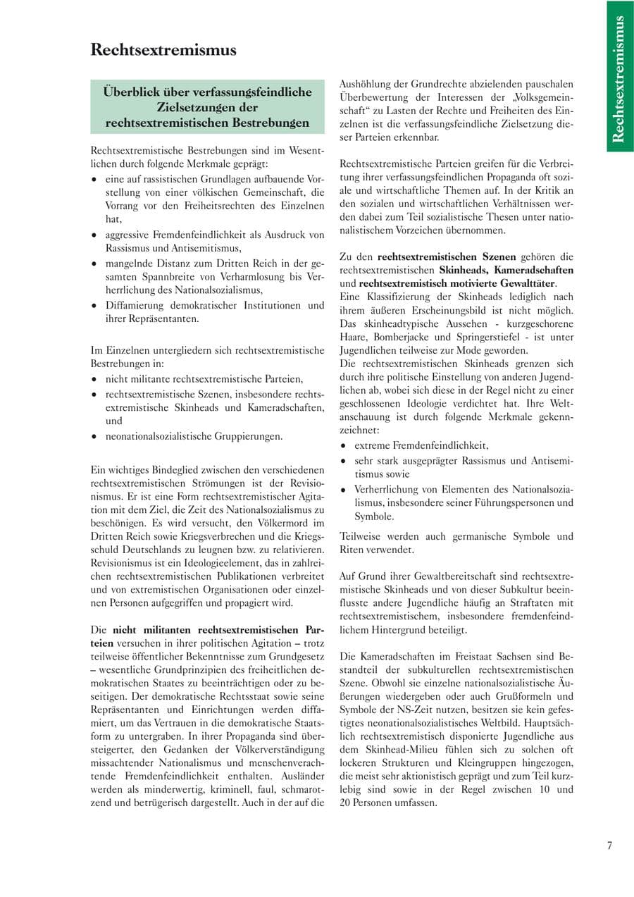 Seite 9 des Verfassungsschutzbericht 2002 Sachsen
