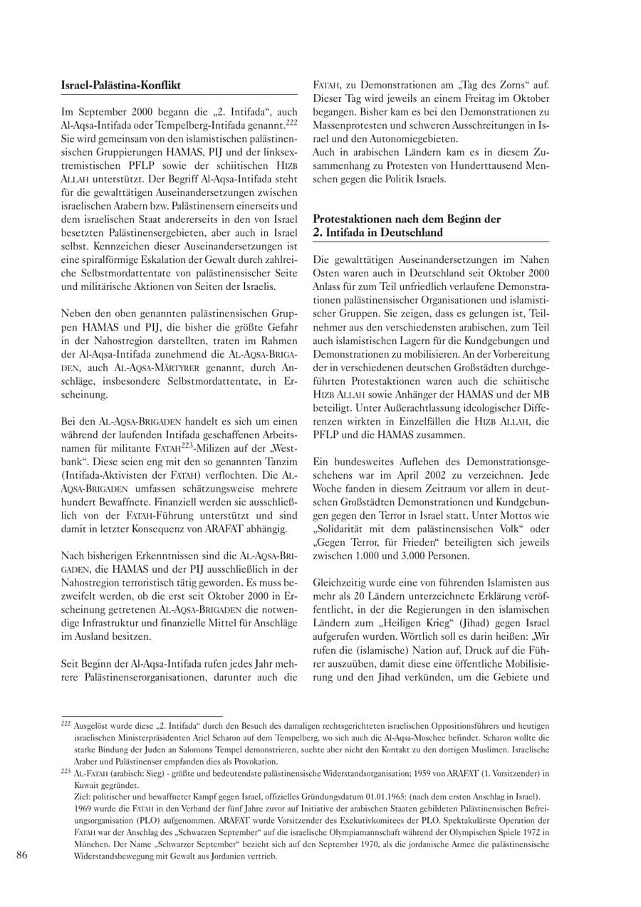 Seite 88 des Verfassungsschutzbericht 2002 Sachsen