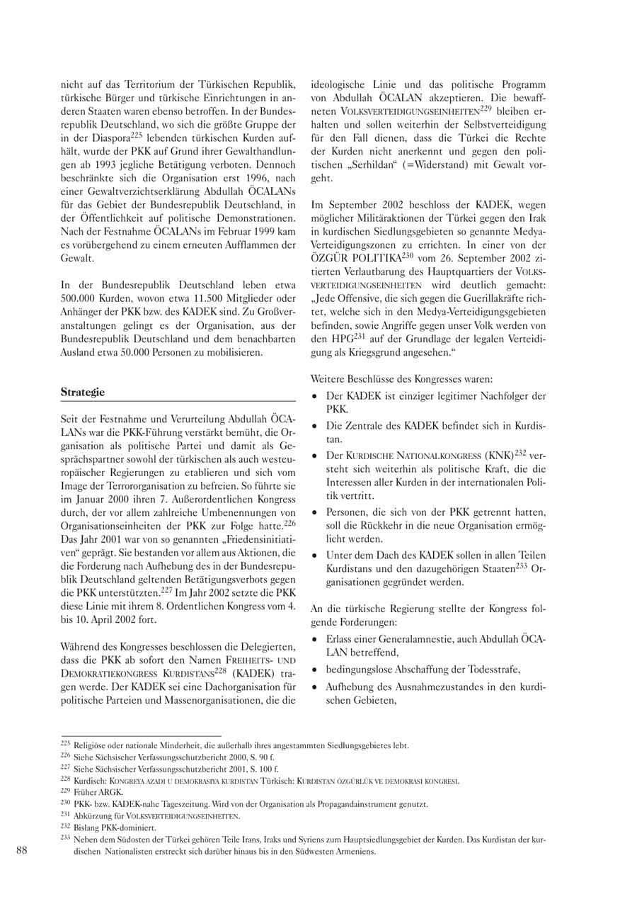 Seite 90 des Verfassungsschutzbericht 2002 Sachsen