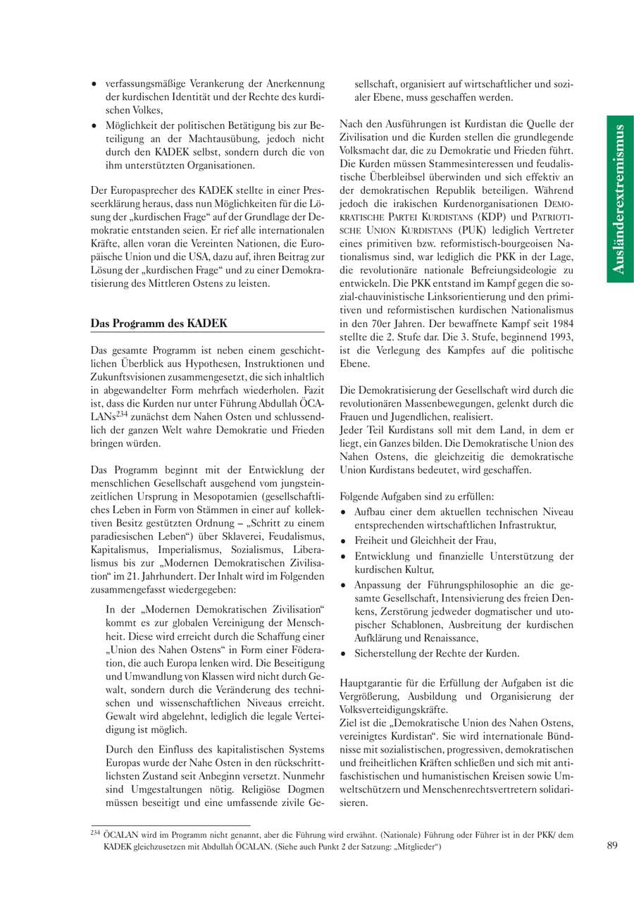 Seite 91 des Verfassungsschutzbericht 2002 Sachsen