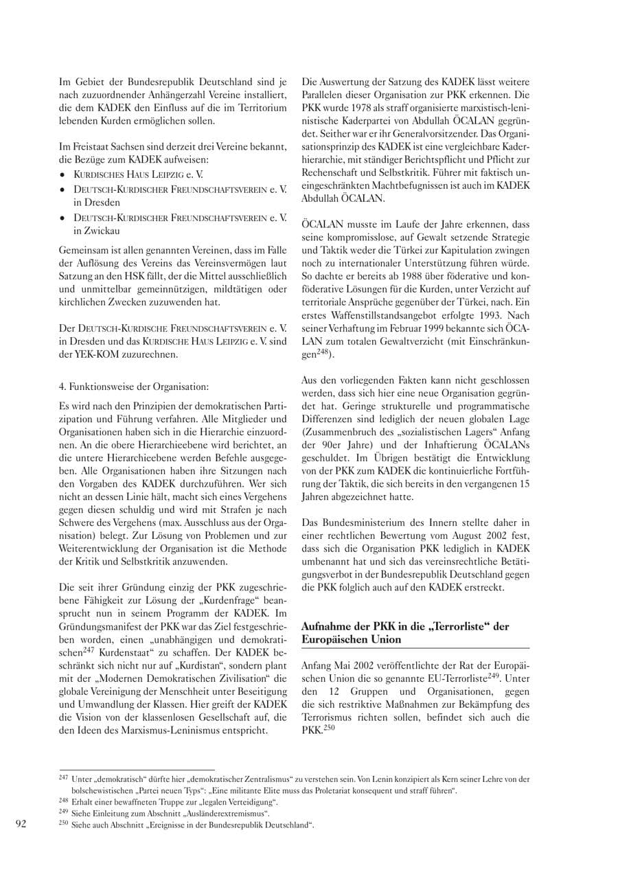 Seite 94 des Verfassungsschutzbericht 2002 Sachsen