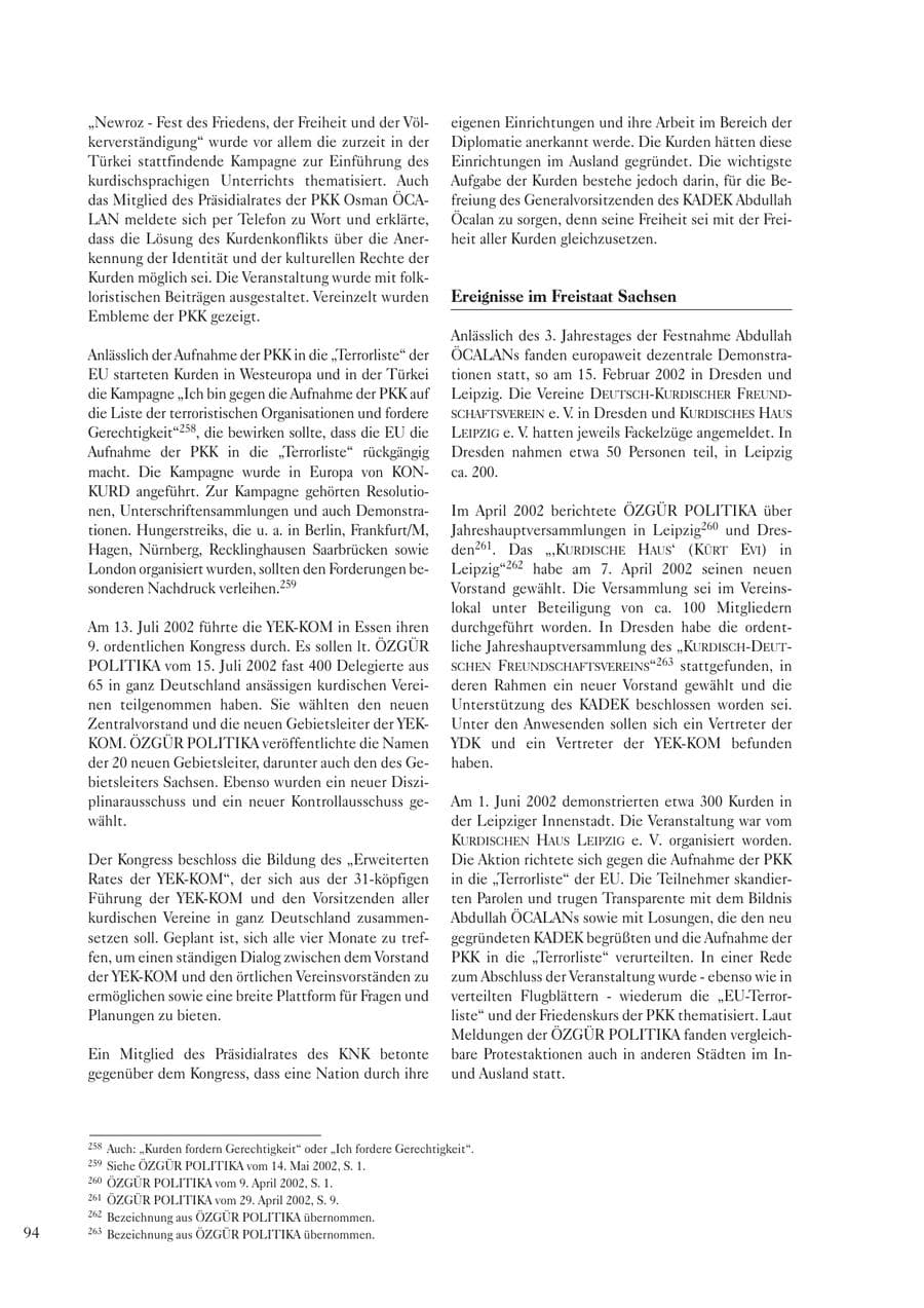 Seite 96 des Verfassungsschutzbericht 2002 Sachsen