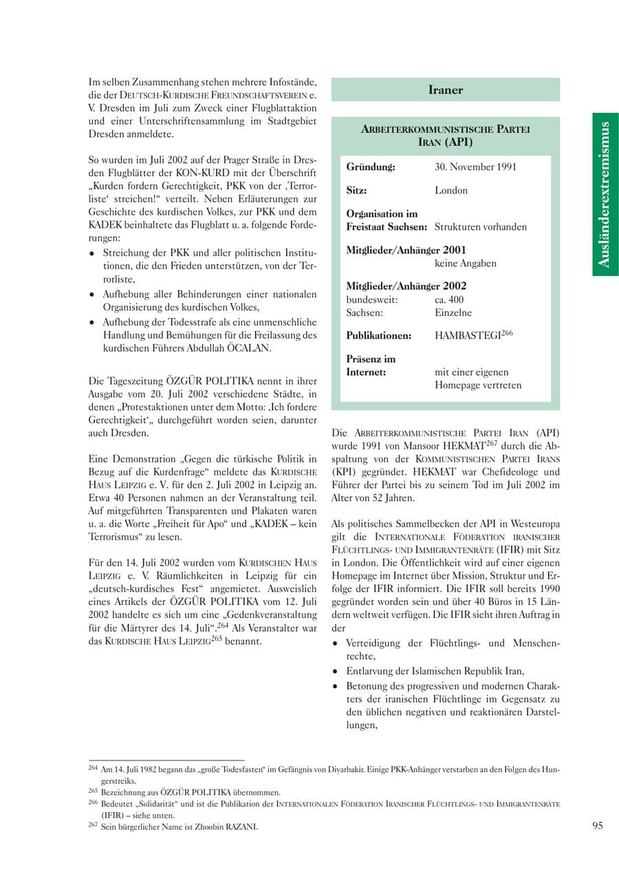 Seite 97 des Verfassungsschutzbericht 2002 Sachsen