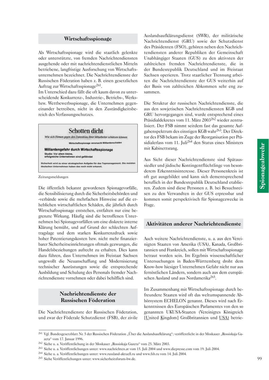 Seite 101 des Verfassungsschutzbericht 2004 Sachsen