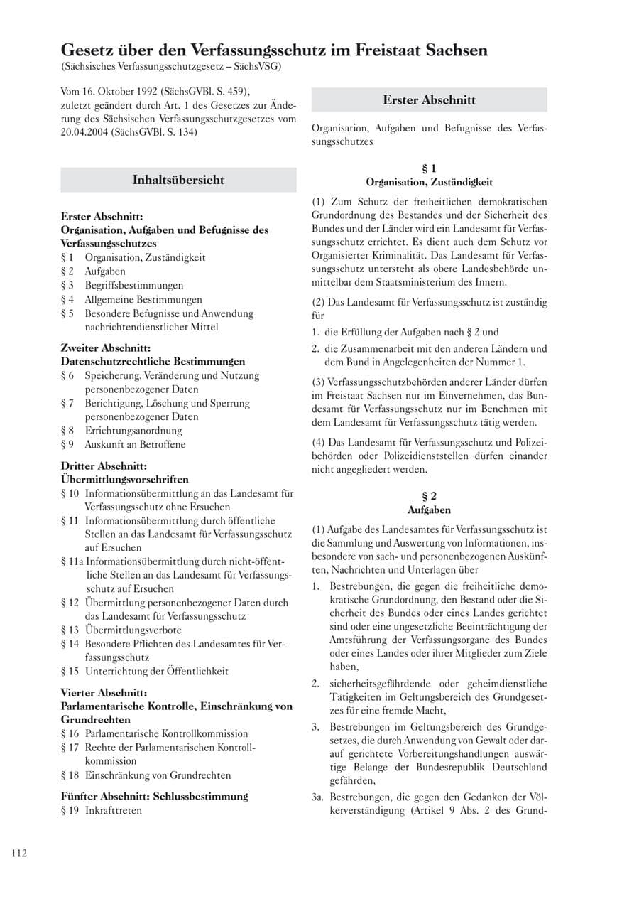 Seite 114 des Verfassungsschutzbericht 2004 Sachsen