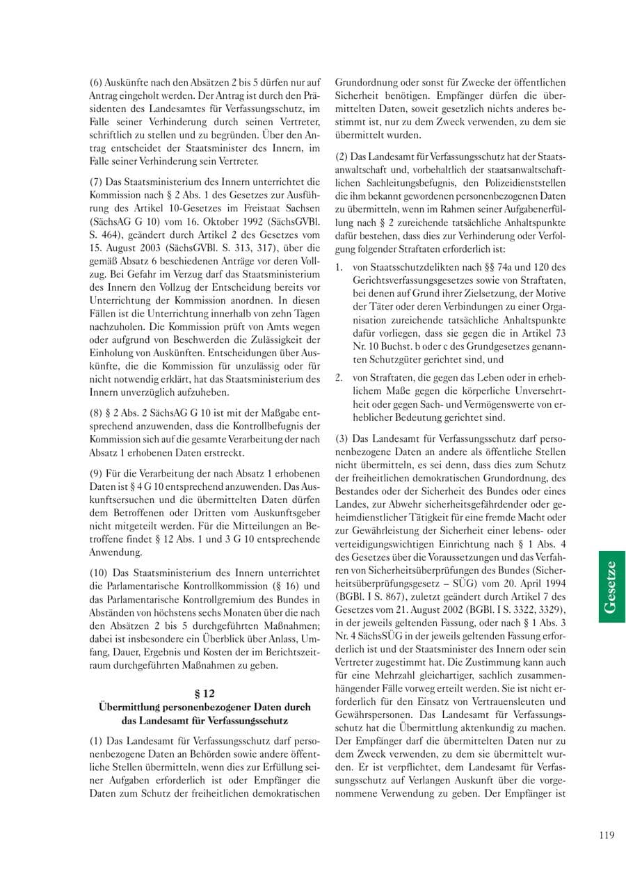 Seite 121 des Verfassungsschutzbericht 2004 Sachsen