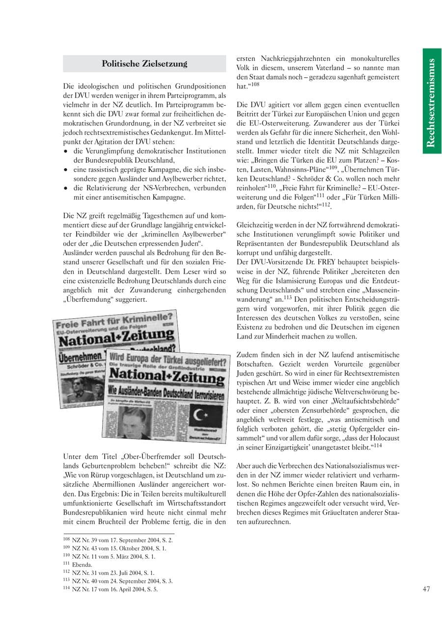 Seite 49 des Verfassungsschutzbericht 2004 Sachsen