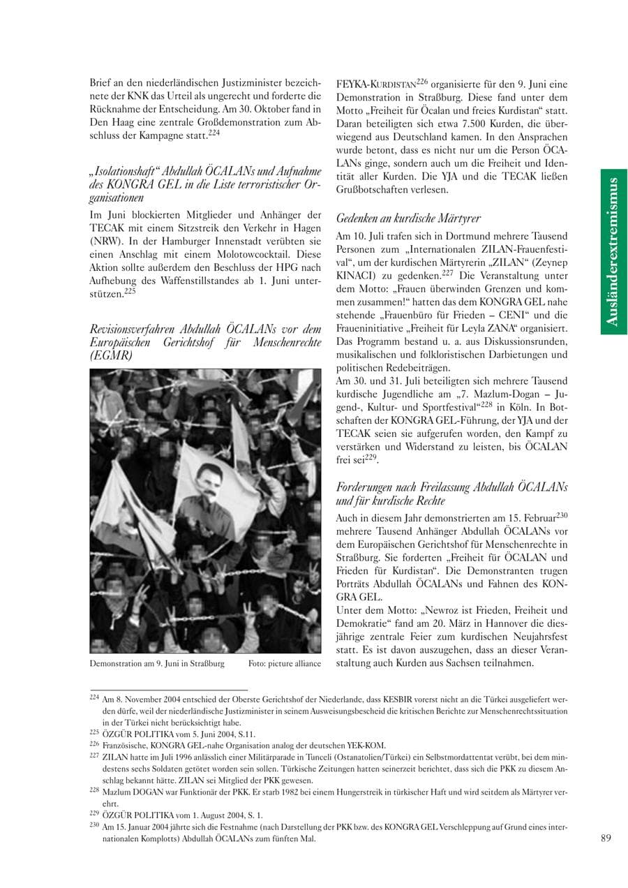 Seite 91 des Verfassungsschutzbericht 2004 Sachsen