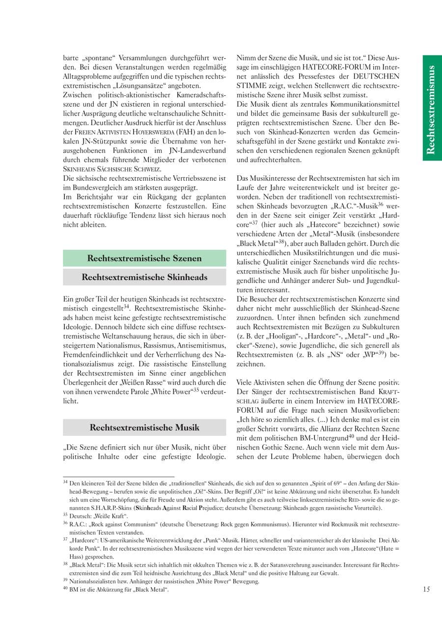 Seite 17 des Verfassungsschutzbericht 2006 Sachsen
