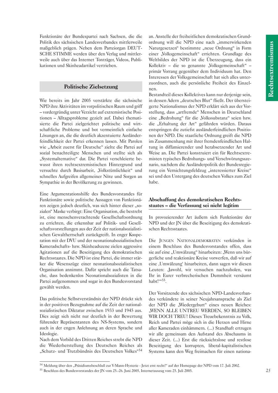 Seite 27 des Verfassungsschutzbericht 2006 Sachsen
