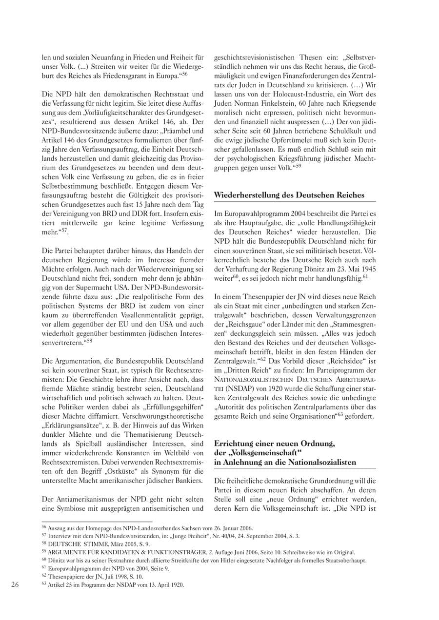 Seite 28 des Verfassungsschutzbericht 2006 Sachsen