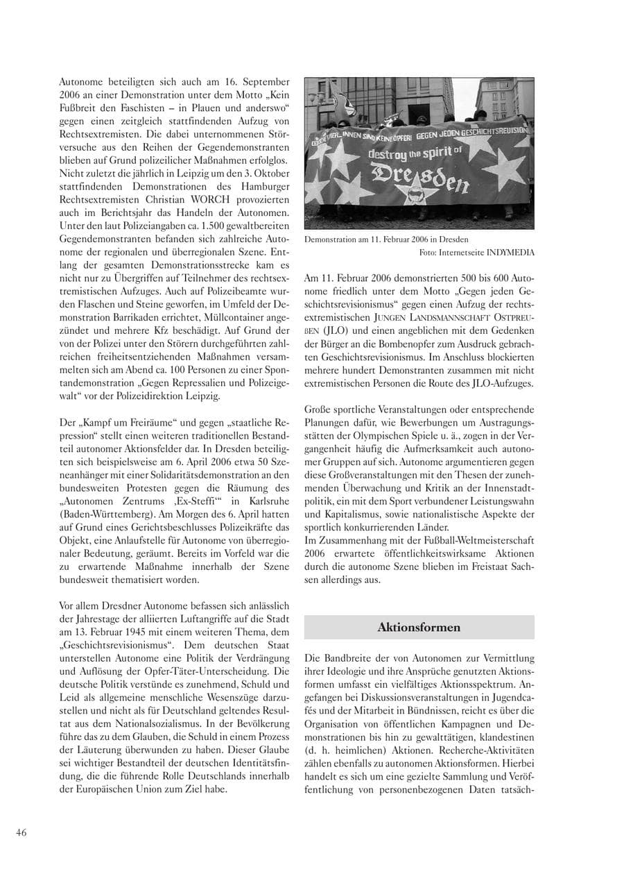 Seite 48 des Verfassungsschutzbericht 2006 Sachsen