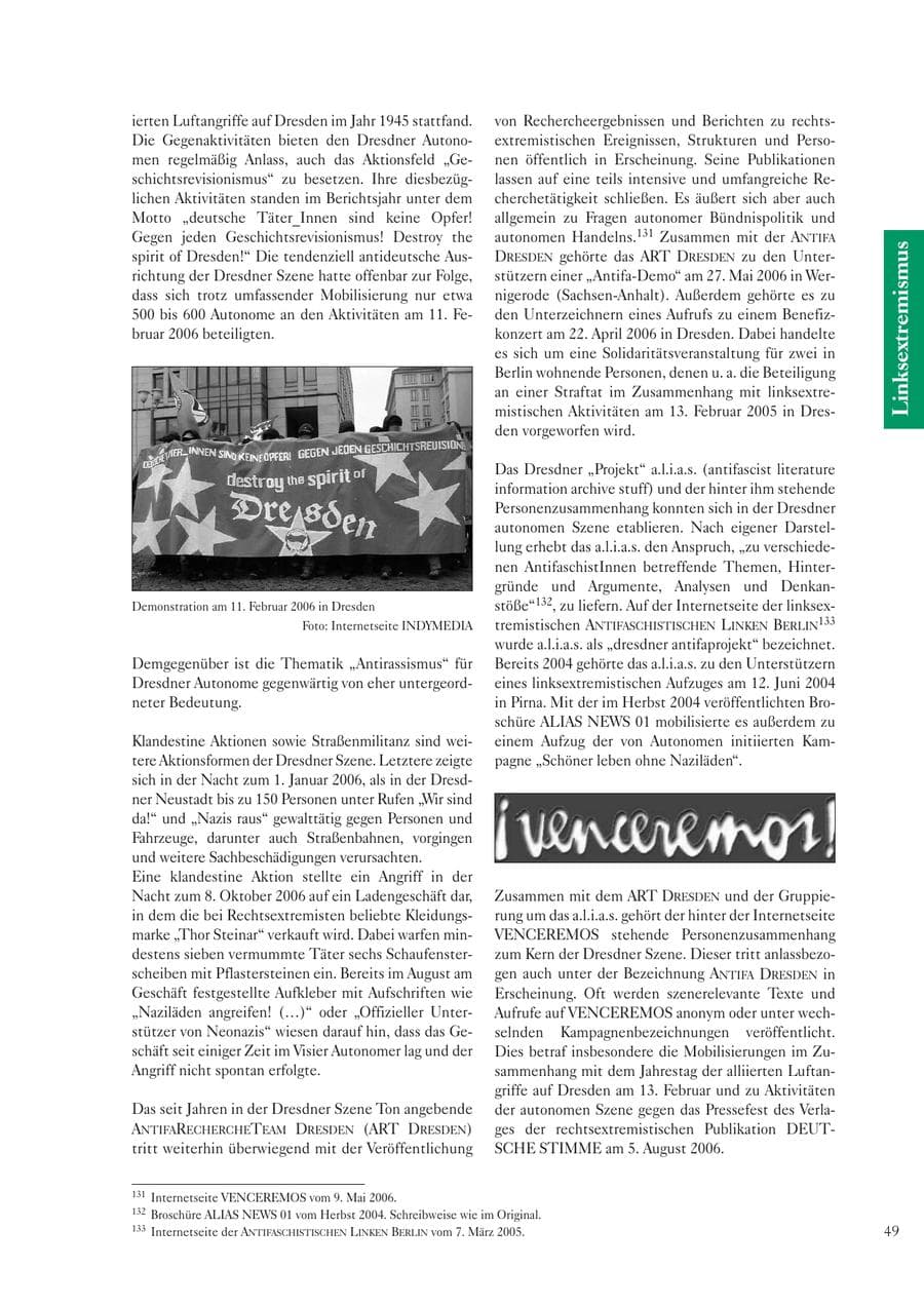 Seite 51 des Verfassungsschutzbericht 2006 Sachsen