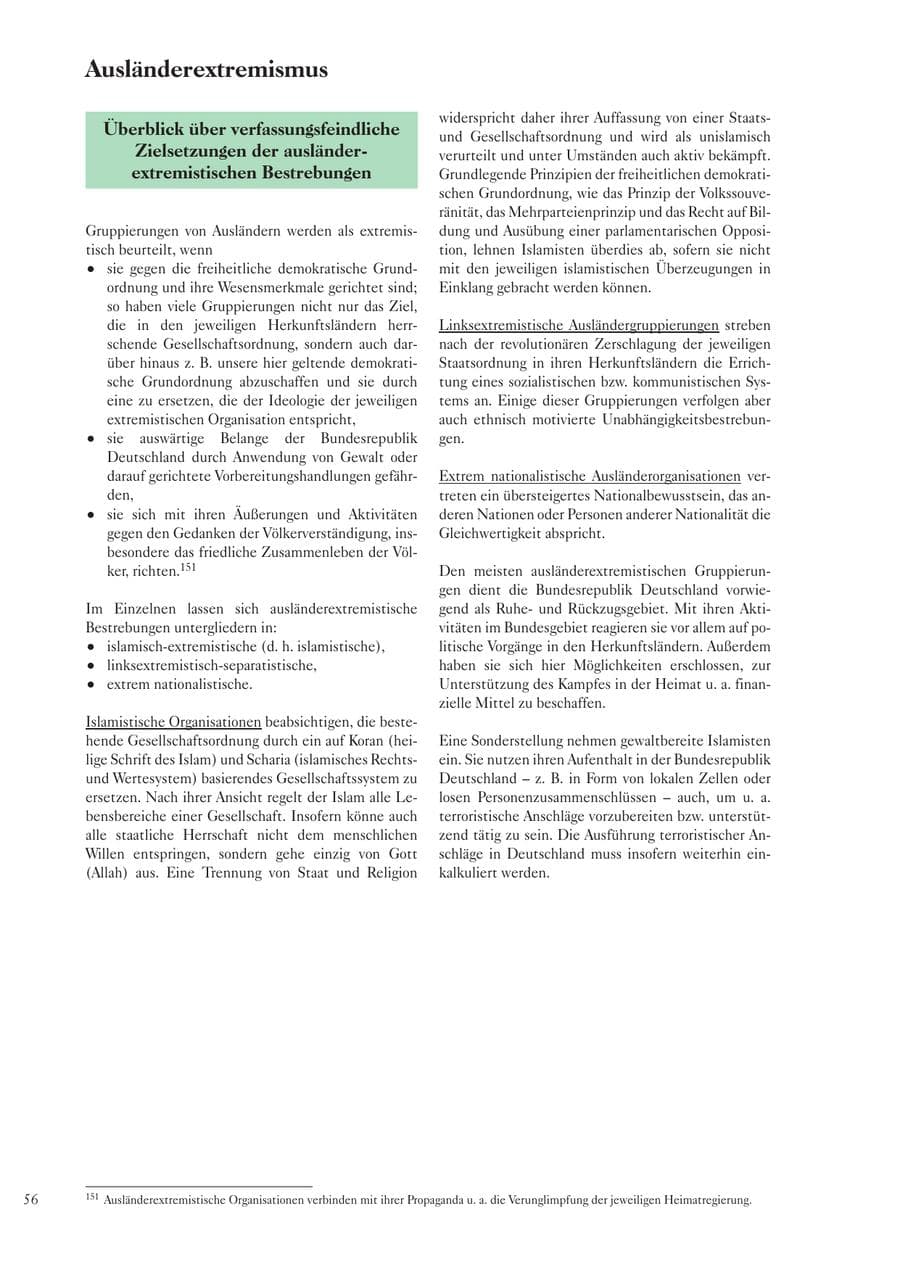 Seite 58 des Verfassungsschutzbericht 2006 Sachsen