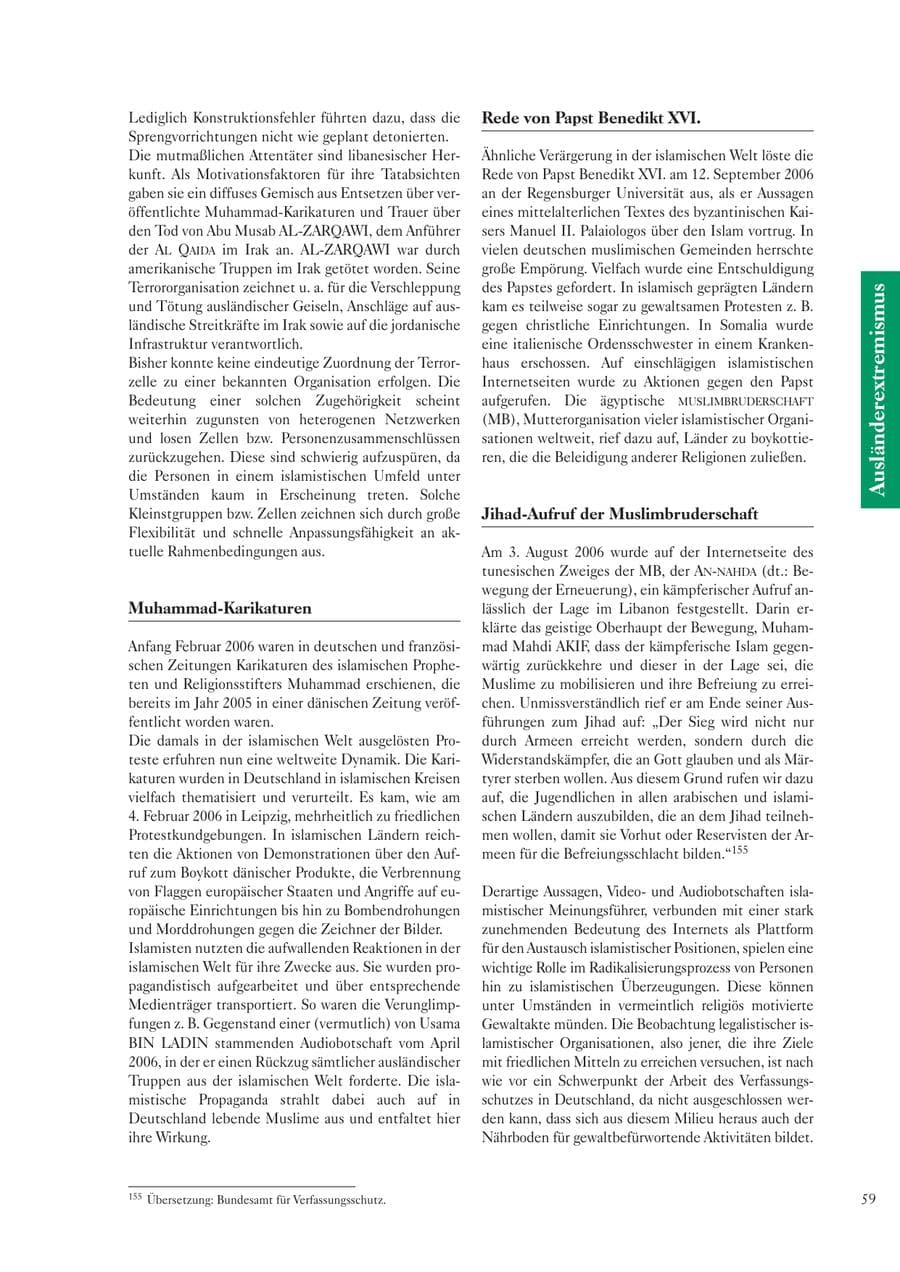 Seite 61 des Verfassungsschutzbericht 2006 Sachsen