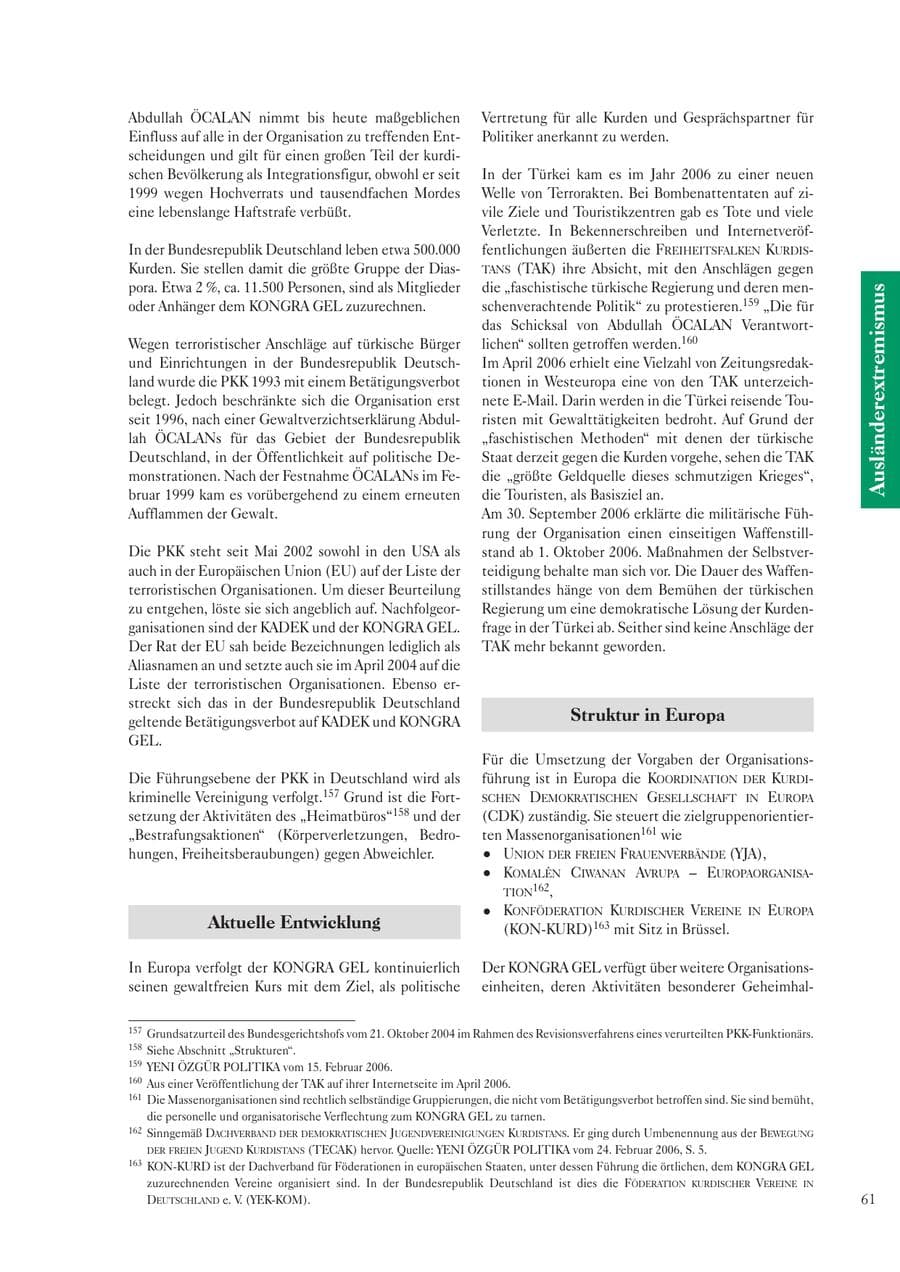 Seite 63 des Verfassungsschutzbericht 2006 Sachsen