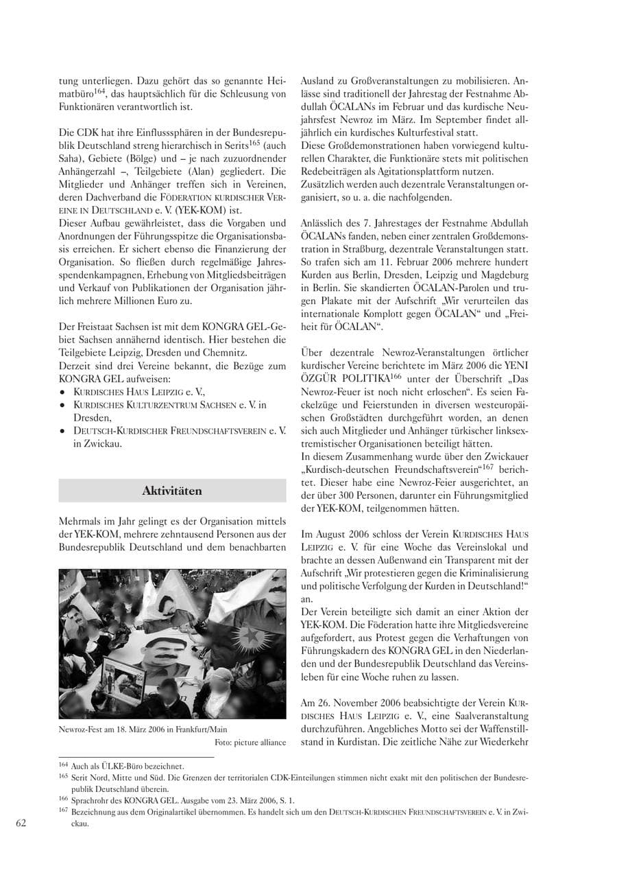 Seite 64 des Verfassungsschutzbericht 2006 Sachsen