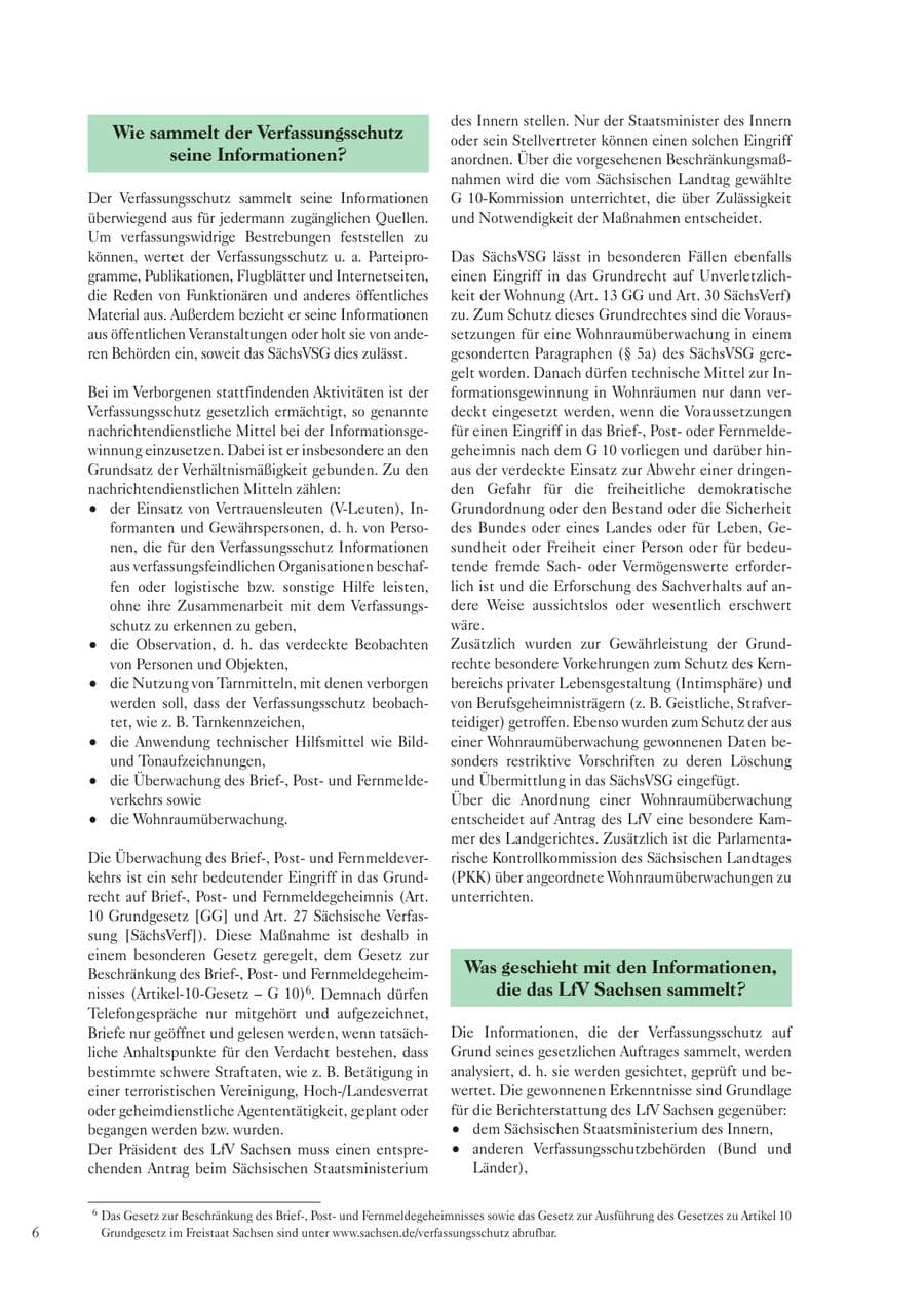 Seite 8 des Verfassungsschutzbericht 2006 Sachsen