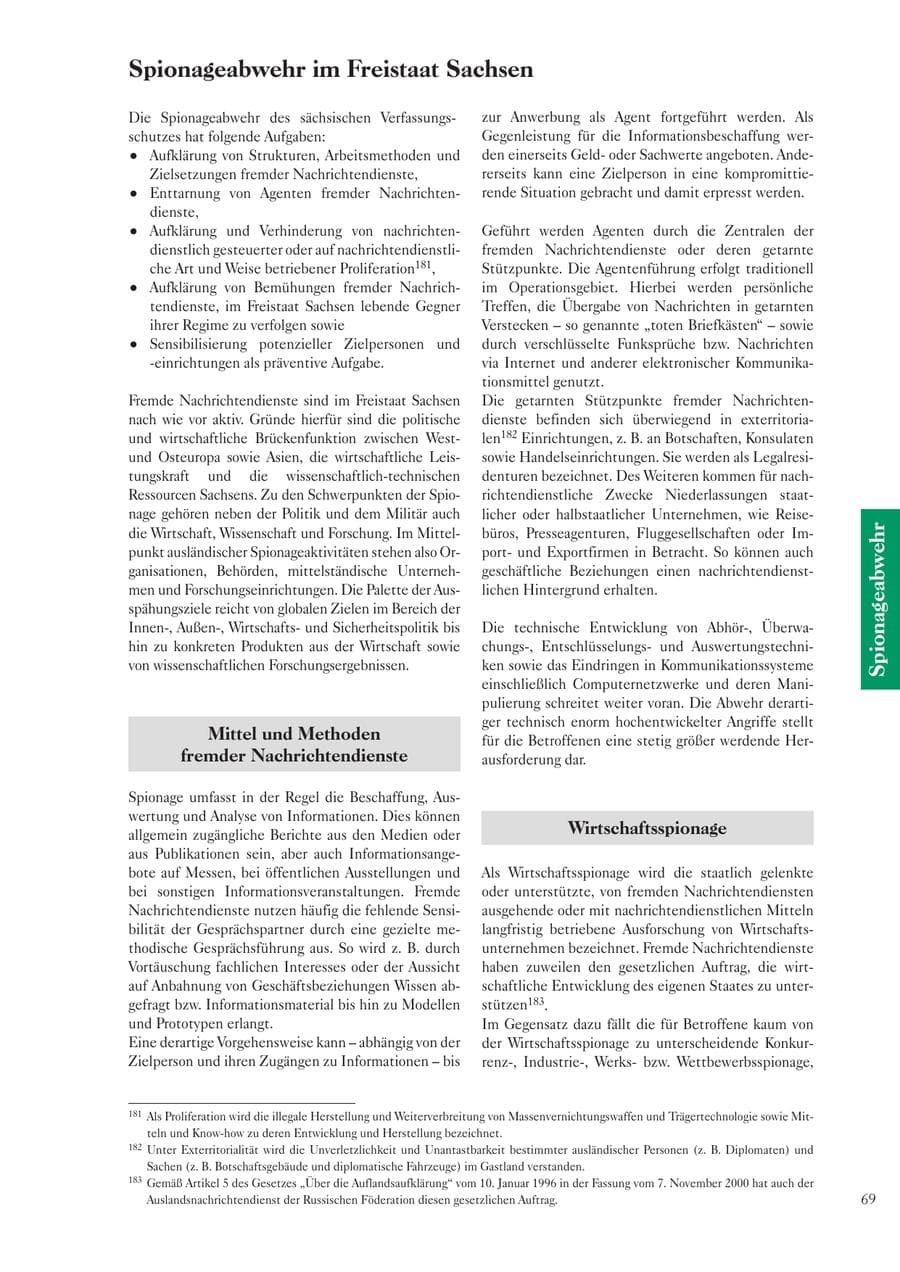 Seite 71 des Verfassungsschutzbericht 2006 Sachsen