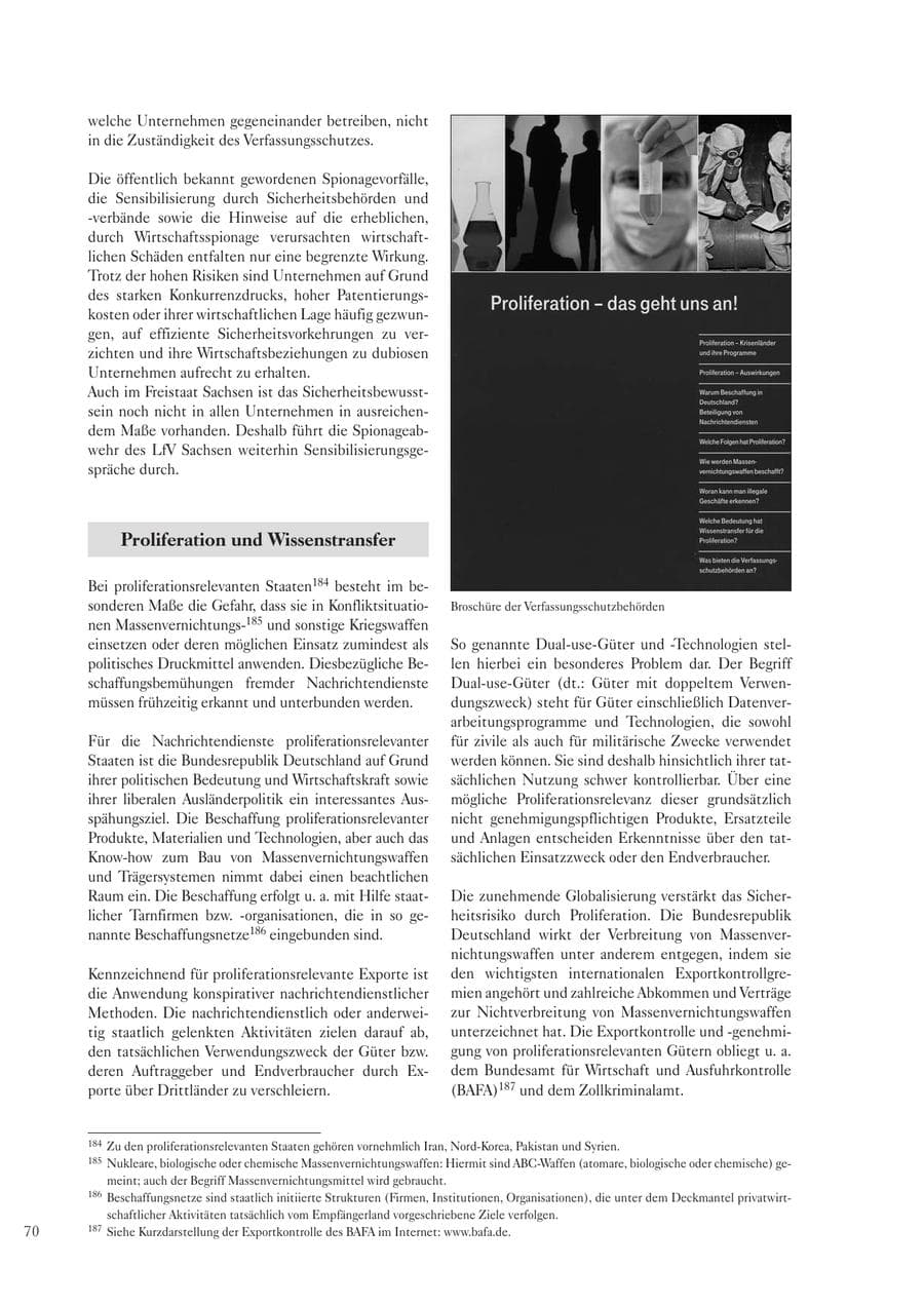 Seite 72 des Verfassungsschutzbericht 2006 Sachsen